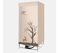 CABINE Electric Clothes Dryer, Heated Clothes Airer, 2-Tier Heated Clothes Drying Rack Wardrobe with Cover 1500W/Khaki