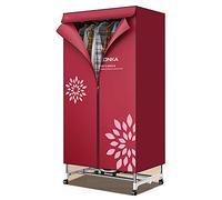 CABINE Heated Clothes Airer Dryer,Energy Saving Drying Wardrobe Bea15 Kg Double Layer Withers/Red