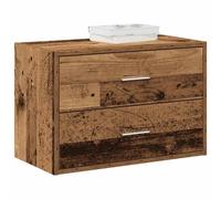 Cabinet 60x31x40 cm White Engineered Wood 2-Drawer Stackable Storage Compact x2