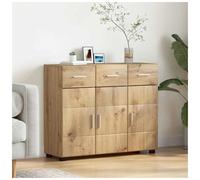 Cabinet 88.5x30.5x73cm Artisan Oak Engineered Wood Matte Slim Modern Storage UK