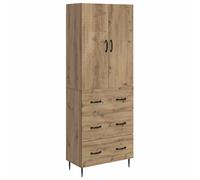 Cabinet Artisan Oak 66x34.5x90cm Engineered Wood 3 Drawers 2 Doors Adjustable XL