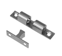 Cabinet Barrier Fastener - Heavy Duty Door Ball Catch, Closet Latch with Strike Plate | Cupboard Catch for Cabinet Doors, Spring Loaded Fastener, Quiet Interior Door Hardware, Brass Closet Lock