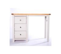 Cabinet Bits Argenta 3 Drawer Desk - Dressing Table Chrome Knob in Light Grey Cabinet Bits Light Grey