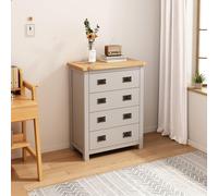 Cabinet Bits Argenta 4 Drawer Chest of Drawers Bras Drop Handle in Light Grey Cabinet Bits Light Grey