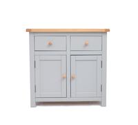 Argenta Light Grey 2 Drawer 2 Door Sideboard Wood Knob Cabinet Bits Light Grey One Size