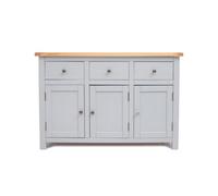 Cabinet Bits Argenta Light Grey 3 Drawer 3 Door Sideboard Brass Knob