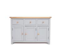 Cabinet Bits Argenta Light Grey 3 Drawer 3 Door Sideboard Wood Knob