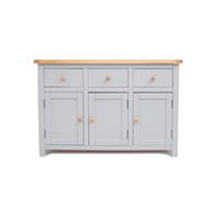 Argenta Light Grey 3 Drawer 3 Door Sideboard Wood Knob Cabinet Bits Light Grey One Size