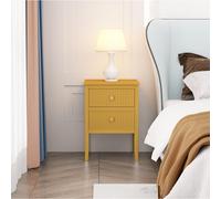 Cabinet Bits Bellaria 2 Drawer Bedside Table in Mustard Cabinet Bits Mustard