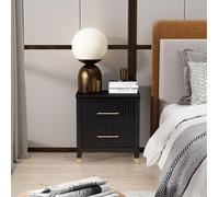Cabinet Bits Biasi 2 Drawer Black Bedside Table