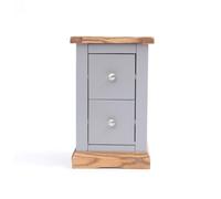 Cabinet Bits Biccari 2 Drawer Petite Bedside Table Chrome Knob