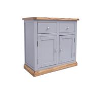 Cabinet Bits Biccari Grey 2 Drawer 2 Door Sideboard Chrome Knob