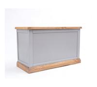 Cabinet Bits Biccari Grey Blanket Box Ottoman