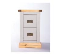 Cabinet Bits Bomporto 2 Drawer Petite Bedside Table Brass Drop Handle
