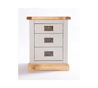 Cabinet Bits Bomporto 3 Drawer Bedside Table Brass Drop Handle