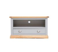 Cabinet Bits Bomporto Light Grey 1 Drawer Tv Cabinet Chrome Cup Handle