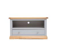 Cabinet Bits Bomporto Light Grey 1 Drawer Tv Cabinet Chrome Knob