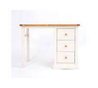 Cabinet Bits Castelli 3 Drawer Desk - Dressing Table Wood Knob in Off-White Cabinet Bits Off-White