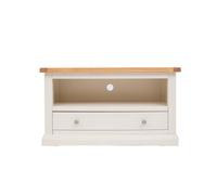 Cabinet Bits Castelli Off White 1 Drawer Tv Cabinet Chrome Knob
