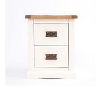 Cabinet Bits Cosenza 2 Drawer Bedside Table Brass Drop Handle