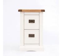 Cabinet Bits Cosenza 2 Drawer Petite Bedside Table Brass Drop Handle