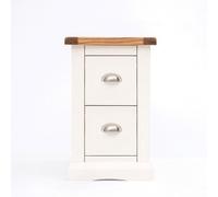 Cabinet Bits Cosenza 2 Drawer Petite Bedside Table Chrome Cup Handle