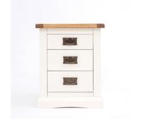 Cabinet Bits Cosenza 3 Drawer Bedside Table Brass Drop Handle