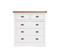 Cabinet Bits Cosenza 5 Drawer Chest of Drawers Brass Cup Handle in Off-White Cabinet Bits Off-White