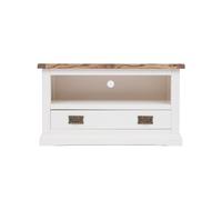 Cabinet Bits Cosenza Off White 1 Drawer Tv Cabinet Brass Drop Handle