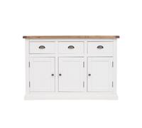Cabinet Bits Cosenza Off White 3 Drawer 3 Door Sideboard Brass Cup Handle