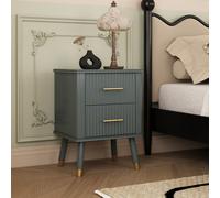 Cabinet Bits Cozzano 2 Drawer Grey Bedside Table