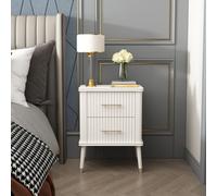 Cabinet Bits Cozzano 2 Drawer White Bedside Table