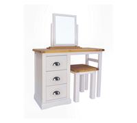 Cabinet Bits Loreo 3 Drawer Dressing Table Set Chrome Cup Handle in Light Grey Cabinet Bits Light Grey