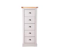 Cabinet Bits Loreo 5 Drawer Narrow Chest Of Drawers Chrome Cup Handle