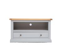 Cabinet Bits Loreo Light Grey 1 Drawer TV Cabinet Brass Knob Cabinet Bits Light Grey