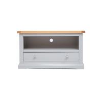 Cabinet Bits Loreo Light Grey 1 Drawer TV Cabinet Chrome Knob Cabinet Bits Light Grey