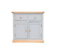 Cabinet Bits Loreo Light Grey 2 Drawer 2 Door Sideboard Wood Knob Cabinet Bits Light Grey