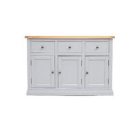 Cabinet Bits Loreo Light Grey 3 Drawer 3 Door Sideboard Brass Knob Cabinet Bits Light Grey