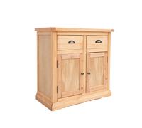 Cabinet Bits Lucca Waxed 2 Drawer 2 Door Sideboard Brass Cup Handle in Light Brown Cabinet Bits Light Brown