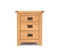 Cabinet Bits Lugo 3 Drawer Bedside Table Brass Drop Handle