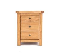 Cabinet Bits Lugo 3 Drawer Bedside Table Brass Knob