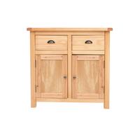 Cabinet Bits Lugo Waxed 2 Drawer 2 Door Sideboard Brass Cup Handle in Light Brown Cabinet Bits Light Brown