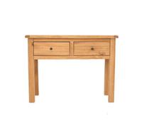 Cabinet Bits Lugo Waxed 2 Drawer Console Table Brass Knob