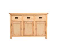 Cabinet Bits Lugo Waxed 3 Drawer 3 Door Sideboard Brass Drop Handle