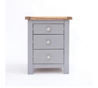 Cabinet Bits Mirano 3 Drawer Bedside Table Chrome Knob