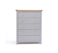 Cabinet Bits Mirano 5 Drawer Chest Of Drawers Chrome Knob