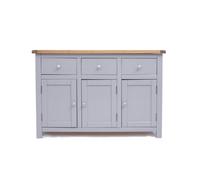 Cabinet Bits Mirano Grey 3 Drawer 3 Door Sideboard Chrome Knob