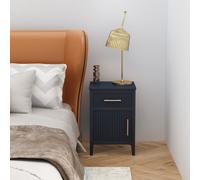 Cabinet Bits Monti 1 Drawer 1 Door Charcoal Bedside Table