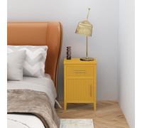 Cabinet Bits Monti 1 Drawer 1 Door Mustard Bedside Table
