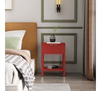 Cabinet Bits Monti 1 Drawer Red Bedside Table